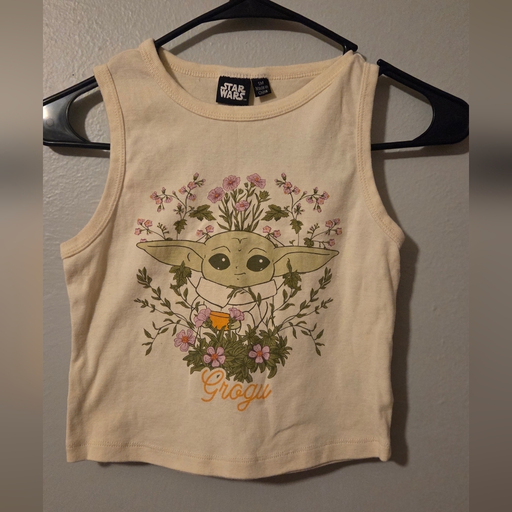 Like New Star Wars Grogu Tank Top - Cream
